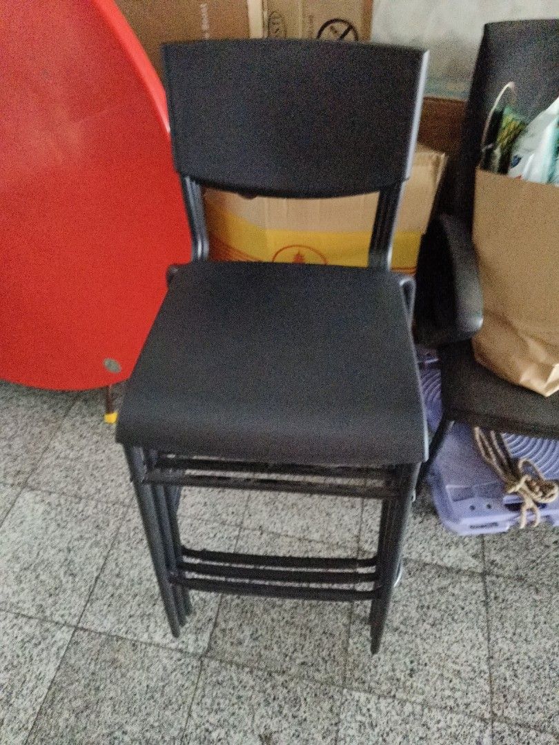 Black Stackable Chair (Category: Chairs) located in Kuala Lumpur. Submitted by 8Bingo8 (Listing ID 1453730913, Image 1). Description: - Black stackable chair - Ideal for events or extra seating - Sturdy metal frame - Padded seat and back for comfort - Simple, functional design - Easy to store when not in use - Feel free to ask any questions! RM150 for 3.