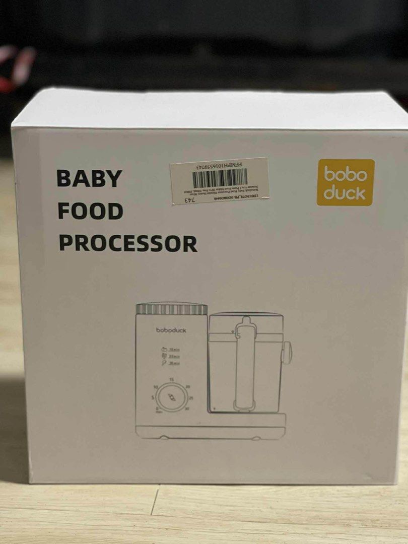 Boboduck Baby Food Processor Steamer Blender (Category: Weaning & Toddler Feeding) located in Manila. Submitted by nemo_15 (Listing ID 1453665238, Image 2). Description: - Boboduck Baby Food Processor - Steams and blends food for your baby - Built-in timer with settings up to 30 minutes - Comes with the original packaging - Perfect for making fresh, homemade baby food.