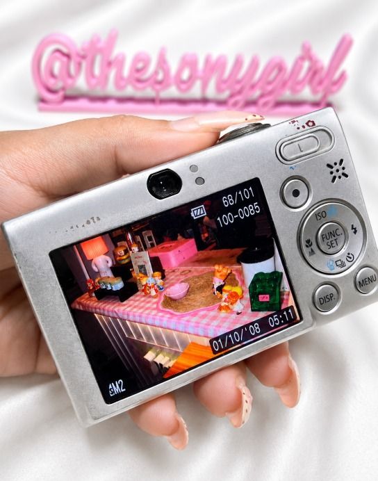 Canon IXUS 85 IS CCD Digital Camera (Category: Cameras) located in Quezon City. Submitted by thesonygirl (Listing ID 1453668334, Image 2). Description: Canon IXUS 85 IS - AVAILABLE⭑.ᐟ PRELOVED Iconic Canon colors & dreamy CCD outputs Beginner friendly Features☆ ✦︎ 10.0 megapixels CCD sensor for the classic digicam look ✦︎ 3X optical zoom (35–105mm equivalent) ✦︎ Optical Image Stabilizer (IS) for sharper handheld shots ✦︎ 3.0-inch LCD screen ✦︎ Fa