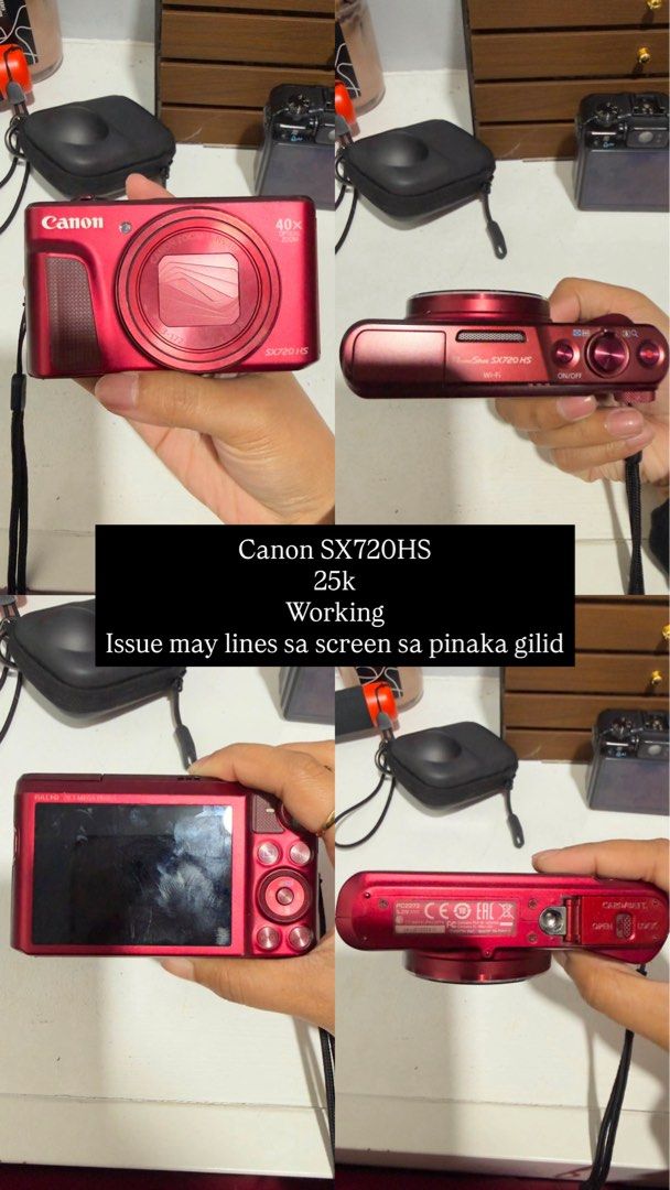 Canon SX720HS (Category: Cameras) located in San Mateo. Submitted by mysticstar.4f04c7 (Listing ID 1453703912, Image 1). Description: - Red Canon SX720HS Digital Camera - Working Condition - Comes with a Case - Price: PHP 25,000.