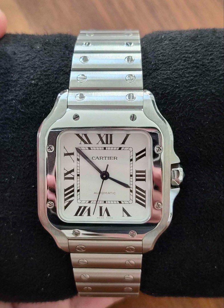 Cartier Santos (Category: Luxury Watches) located in Mariveles. Submitted by celesteluxe (Listing ID 1453781474, Image 1). Description: Cartier Santos 35.1mm x 41.9mm With extra strap With auth card With certificate Pre owned .