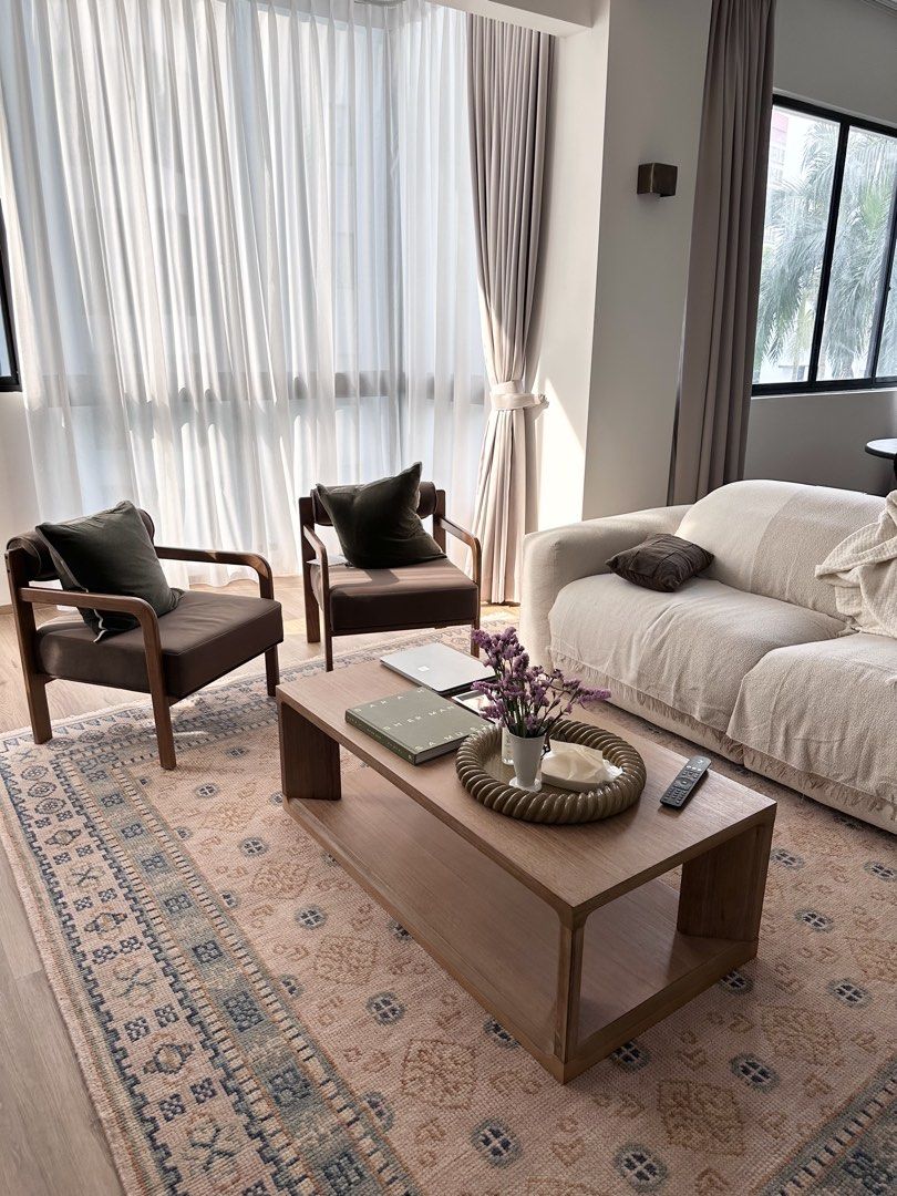 Casa Rectangular Box Coffee Table (Category: Tables & Sets) located in Singapore. Submitted by selling10 (Listing ID 1453726601, Image 1). Description: - Solid wood coffee table - Natural wood finish - Lower shelf for extra storage - Simple, modern design - Ideal for living rooms - Dimensions: Approx. 120cm (L) x 60cm (W) x 40cm (H) - Reason for selling: Redecorating.