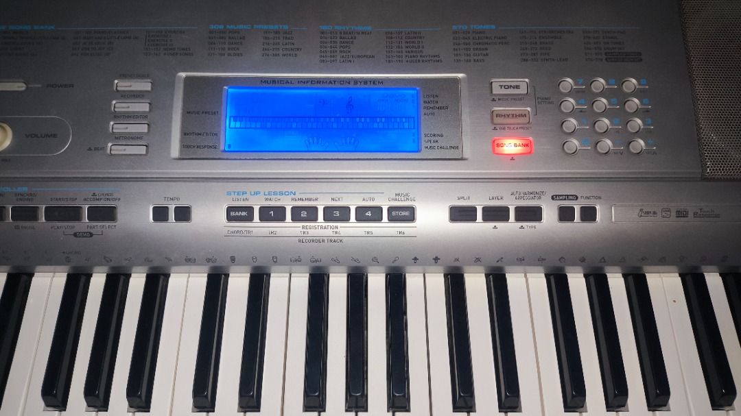 Casio Keyboard CTK-4000 (Category: Musical Instruments) located in Los Banos. Submitted by alforja1327 (Listing ID 1453699038, Image 1). Description: - Casio CTK-4000 keyboard - Large blue display screen - Numerous music creation buttons and keys - Red illuminated power button - Ideal for learning and practicing music - In good working condition - 61keys - touch response - with midi - many beat for rhythm - no hidden issue - speaker good and loud