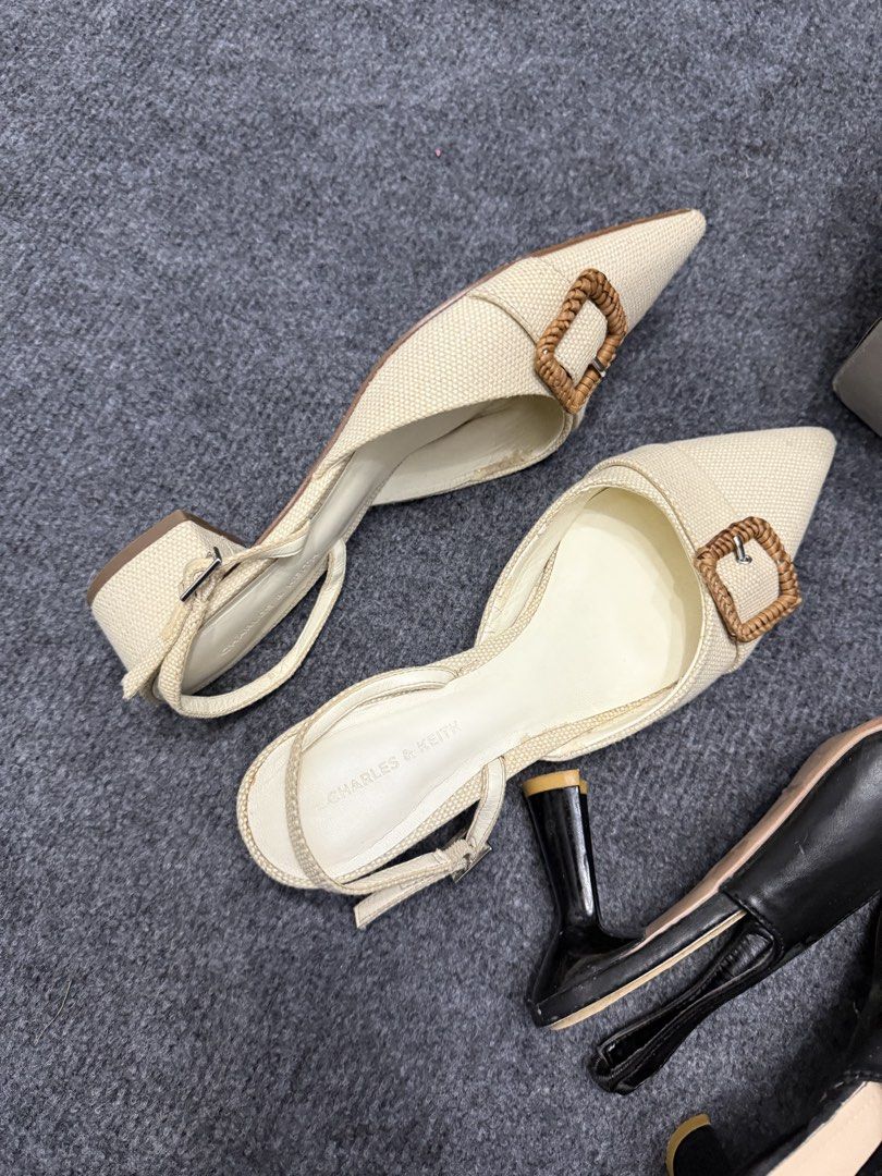 Charles and Keith Kitten Heels Set (3 pairs) (Category: Sandals) located in Echague. Submitted by eightcrafts (Listing ID 1453688364, Image 2). Description: Charles and Keith - white color sandal size 8 with box 9/10 condition Charles and Keith- black color sandal size 6 no box 6/10 condition TCTBTA - black color sandals size 6 no box 10/10 condition i spent almost 10k for the whole collection, letting them go cause i got new sets :)) PRICE IS NE