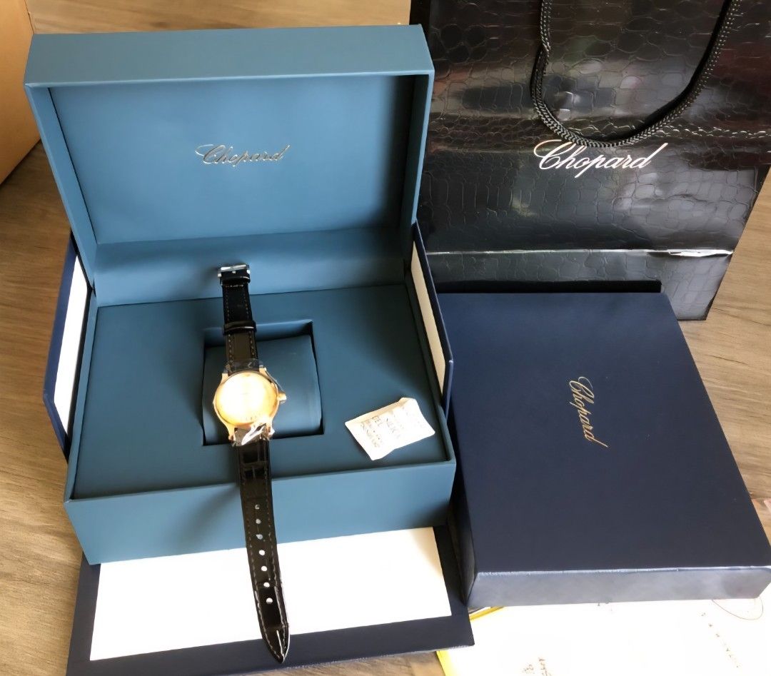 Chopard br new with double box rush sale (Category: Luxury Watches) located in Manila. Submitted by 09212011221 (Listing ID 1453628908, Image 3). Description: Chopard watch brand new with double box rush sale.