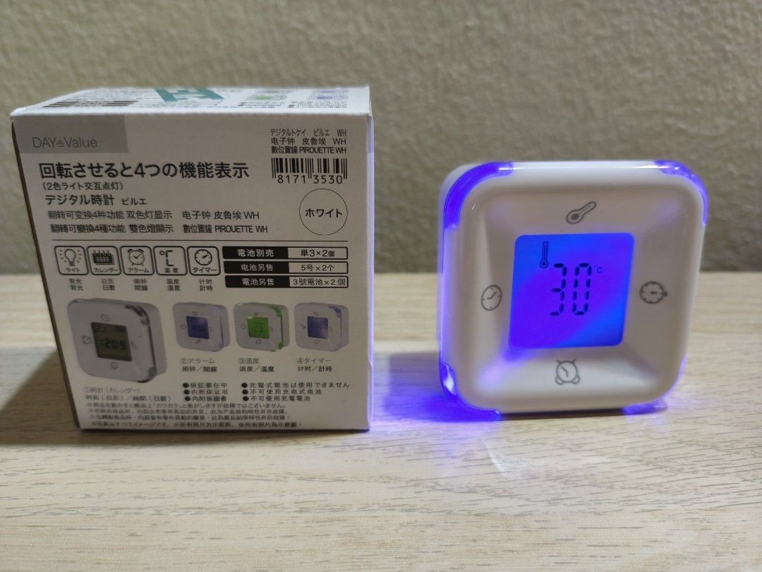 Clock Digital (Category: Other Accessories) located in Kuala Lumpur. Submitted by somexklusive (Listing ID 1453748975, Image 2). Description: Shipping + West MY RM20, East MY RM30 Thermometer, alarm 1. Barang tulen, kondisi Preloved. 2. Terus "Make Offer" jikalau minat, jangan chat, tidak terima trade/ swap. Harap maklum. 3. Size: FREE 4. Preloved, GENUINE item. ***Make offer*** Don't chat if not planning to make offer, don't waste time.. 5. No t