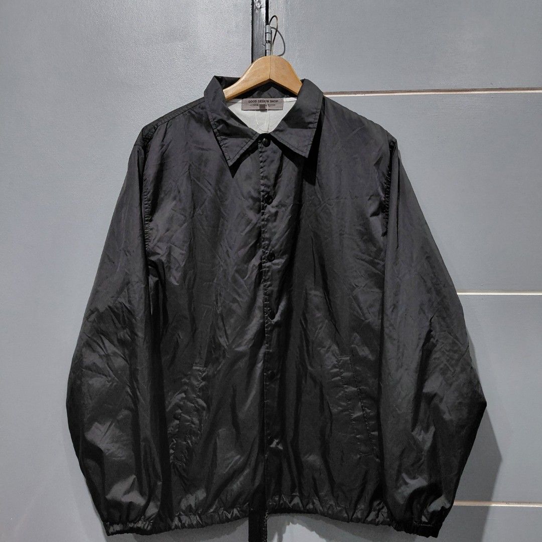 COMME des GARÇONS CDG Black Coach Jacket (Category: Coats, Jackets and Outerwear) located in Manila. Submitted by happywind_ba7b96 (Listing ID 1453645975, Image 2). Description: - Brand: COMME des GARÇONS CDG - Type: Coach Jacket - Color: Black - Size: Tagged L - Features: Iconic CDG logo print on back - Material: Lightweight, ideal for layering - Style: Streetwear.