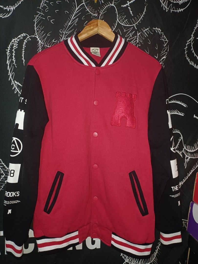 Crooks And Castles Varsity Jacket (Category: Coats, Jackets and Outerwear) located in Marikina City. Submitted by plus6three (Listing ID 1453707716, Image 2). Description: Size: Small on tag 21x29 Good Condition Negotiable DM for other details Marikina/Antipolo Area.