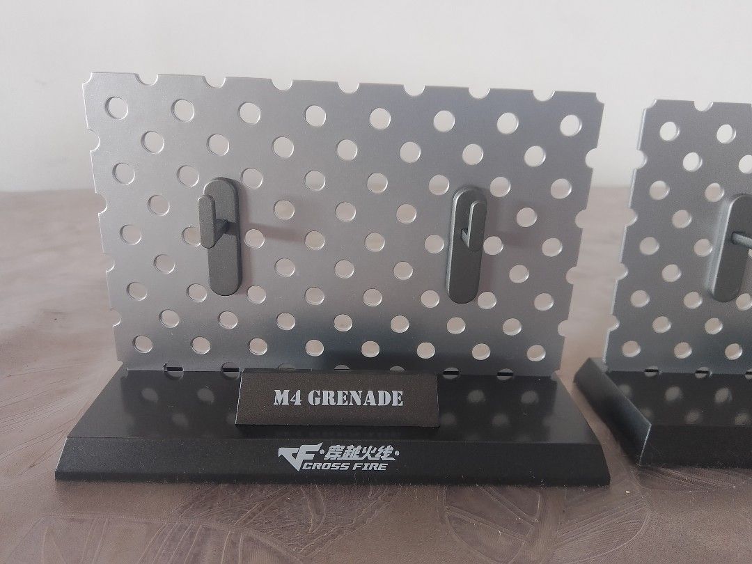 1:6 scale rifle Cross Fire M4 Grenade & M60 Display Stands (Category: Other Home Decor) located in Manila. Submitted by ybanezwilc94847 (Listing ID 1453700932, Image 3). Description: - Set of 3 Cross Fire display stands - rifles are not included display stand only. - Ideal for displaying collectibles and models, especially from the game Cross Fire - Feel free to ask any questions!.