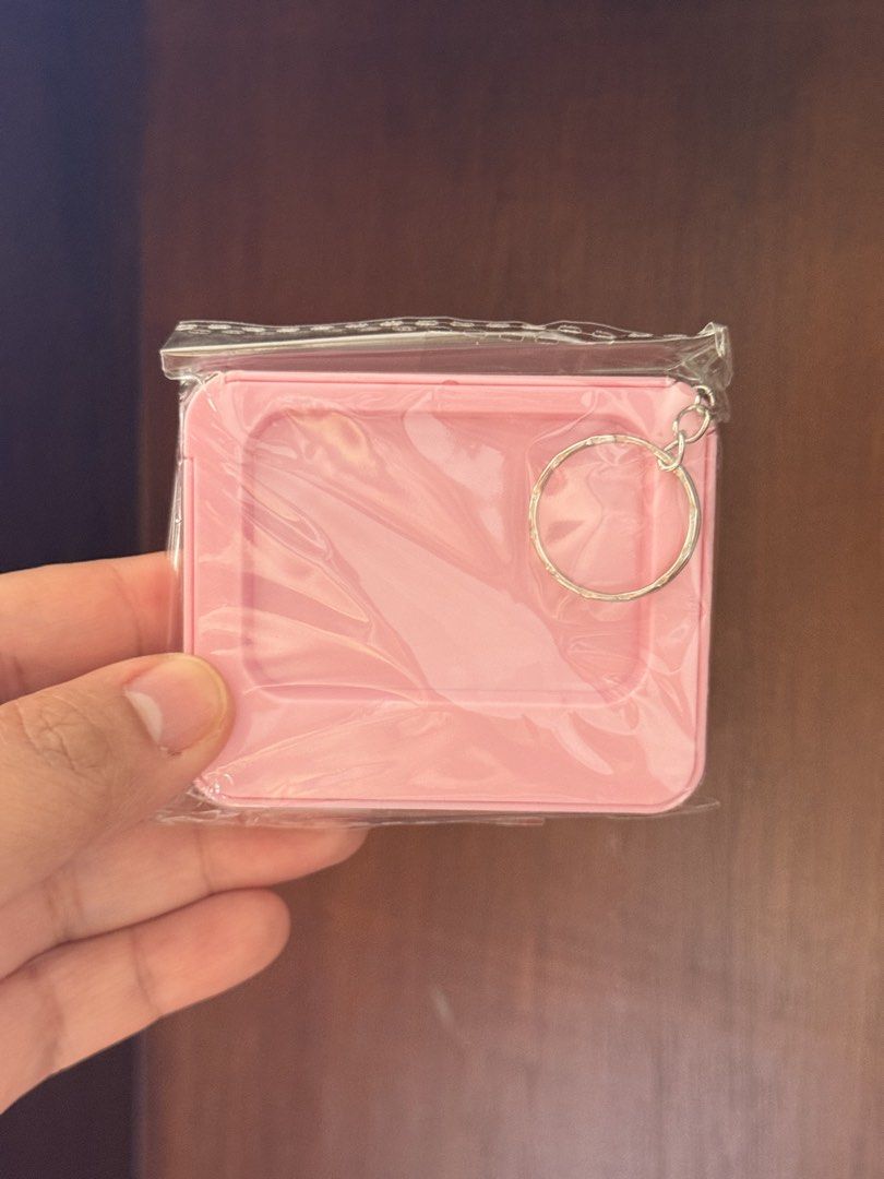 Cute Pink Bunny Keychain Photo Frame Holder (Category: Character Goods) located in San Juan City. Submitted by findmephilippines (Listing ID 1453630815, Image 2). Description: - Adorable pink photo frame keychain. - Features cute bunny and duck designs. - Embellished with 'Happy' and 'Lovely' text. - Perfect for displaying small photos. - Can be used as a keychain or bag charm. - Dimensions: Approximately 2.5 inches x 2 inches..