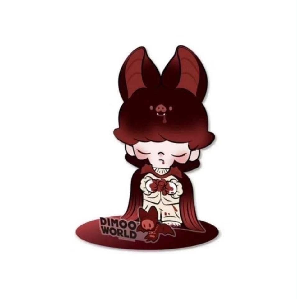 Dimoo Acrylic Display or Phone Stand (Category: Designer & Blind Box Toys) located in Pasig City. Submitted by xiara (Listing ID 1453812308, Image 2). Description: - Original from China - Sealed plastic - Brand New.