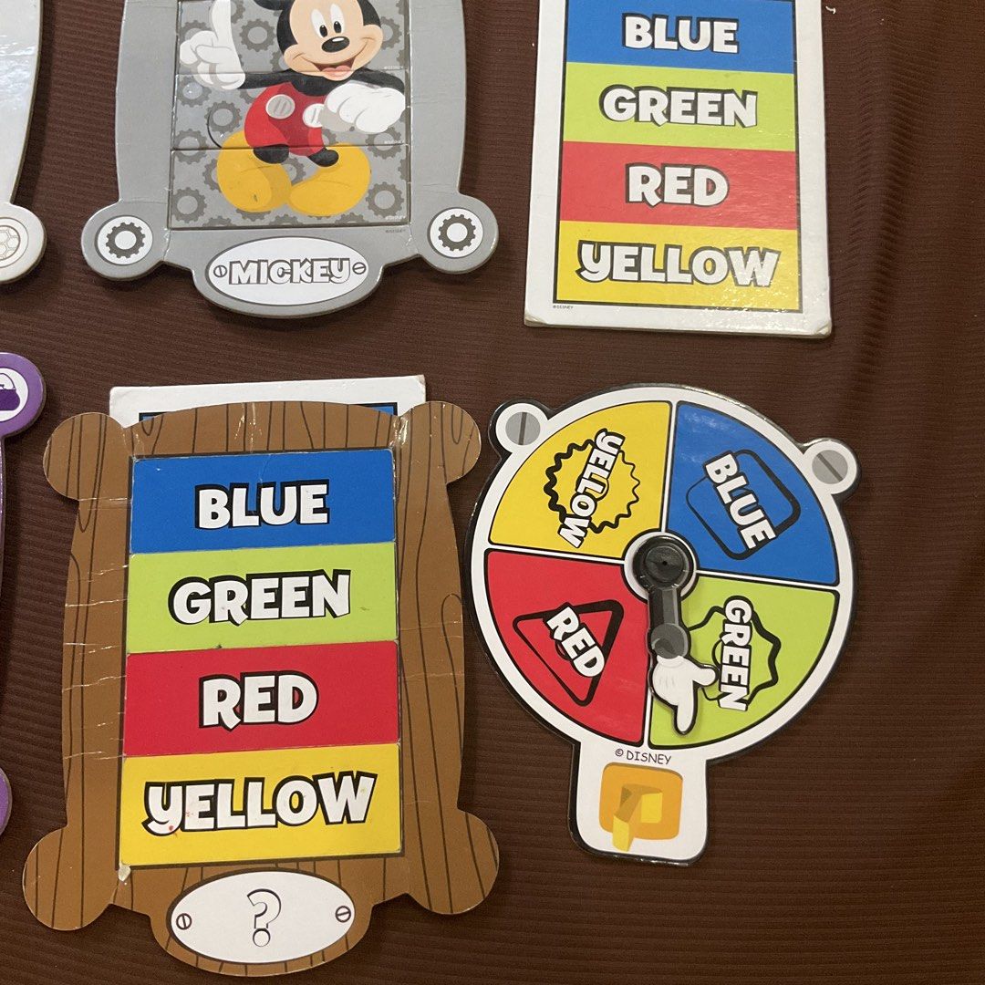 Disney Mickey Mouse Color Matching Puzzle Game (Category: Board Games & Puzzles) located in San Miguel. Submitted by ilovesale014 (Listing ID 1453784224, Image 2). Description: - Fun color matching game featuring Mickey Mouse and friends. - Includes character puzzles, color guides, and a spinner. - Perfect for little ones learning colors and matching skills. - missing daisy's frame but still playble. - All pieces are present and accounted for. - 