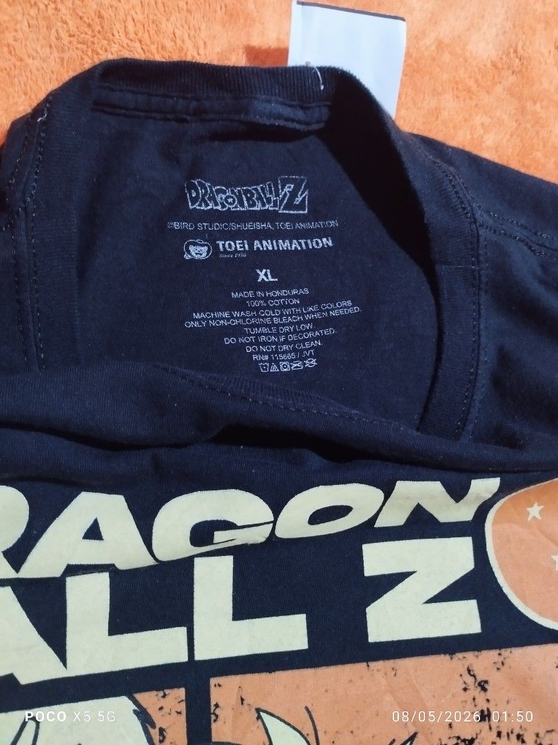 Dragon Ball Z Tees (Category: Activewear) located in Valenzuela. Submitted by teevault (Listing ID 1453801673, Image 3). Description: Dragon Ball Z by Toei animation Shirt Size: XL (24x 29.5 inches) Fabric: Cotton Print: Solid Print Rubberized Fabric: 100% Cotton made in Honduras USA Color: Black Shirt Rate Color: 10 of 10.
