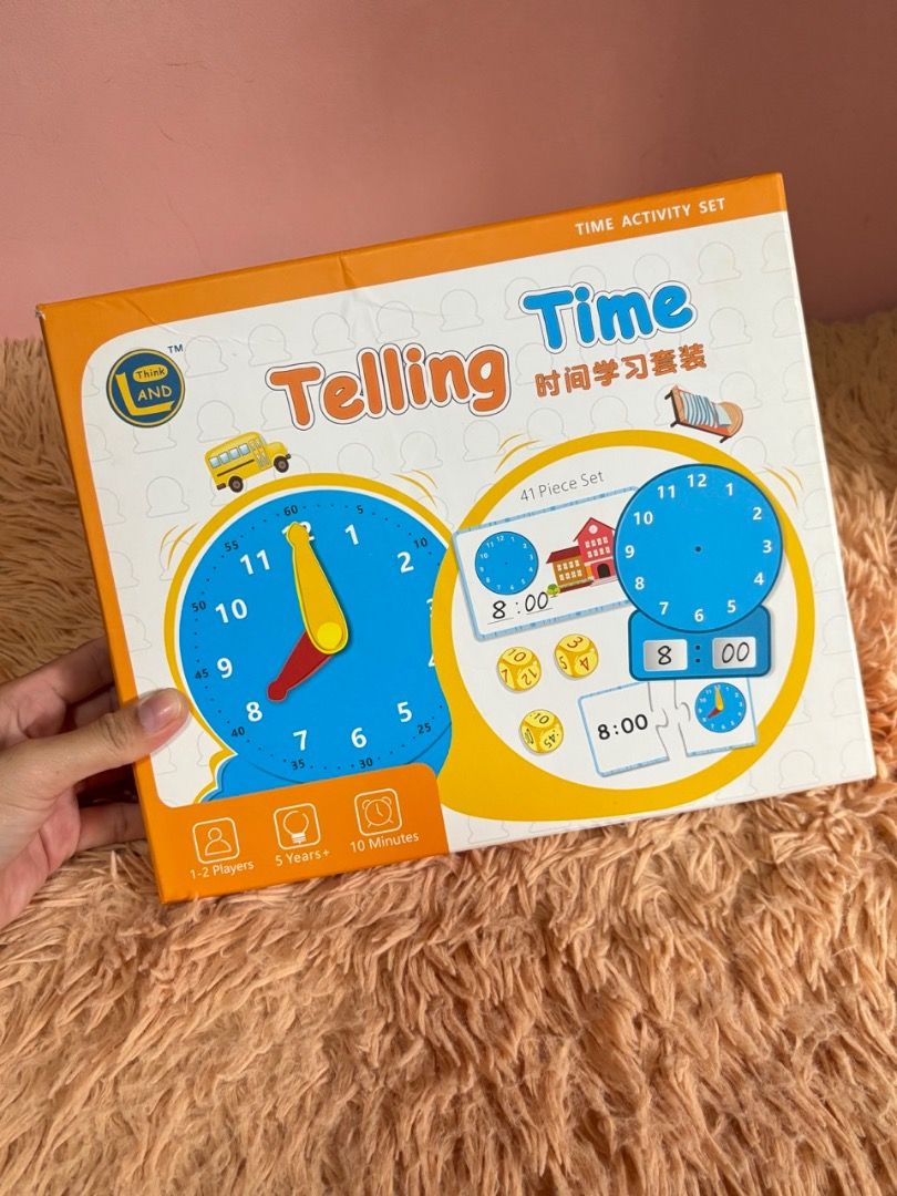 Educational Time Learning Clock Model Activity Set (Category: Educational & Learning Toys) located in Balanga. Submitted by chaiee.btn (Listing ID 1453727373, Image 2). Description: *complete accessories to help kids learn how to read an analog clock *with activity cards and puzzles Please check photos for actual condition. “As is basis”: Buyer accepts all declared, visible and/or unnoticed faults, damage, and/or missing parts, if any, the moment