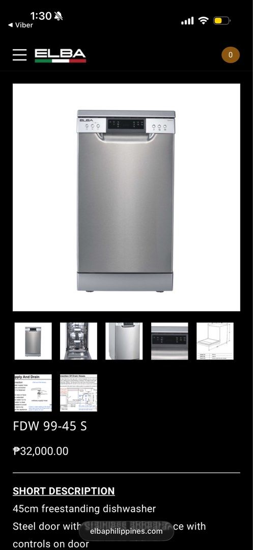 Elba FDW 99-45 S Dishwasher (Category: Dishwasher) located in Quezon City. Submitted by rjsjsgs (Listing ID 1453669984, Image 1). Description: .