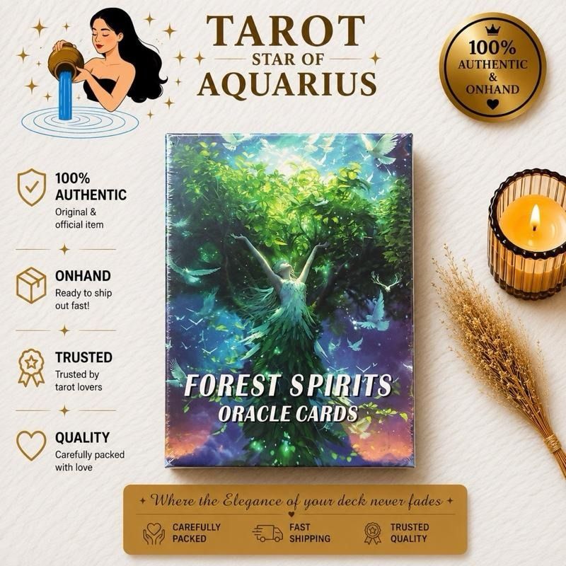 Forest Spirits Oracle Cards (Category: Card Packs) located in Bacoor. Submitted by tarotstarofaquarius (Listing ID 1453804053, Image 1). Description: ✨ Welcome to Our Store! ✨ Discover a curated collection of 100% Authentic Imported Tarot, Oracle & Lenormand Decks from trusted publishers and creators around the world. 💎 Why Shop With Us? ✅ 100% Authentic & Imported 📦 On Hand & Ready to Ship 🚚 Fast Shipping Nationwide 🆕 Brand New & Factory Sea
