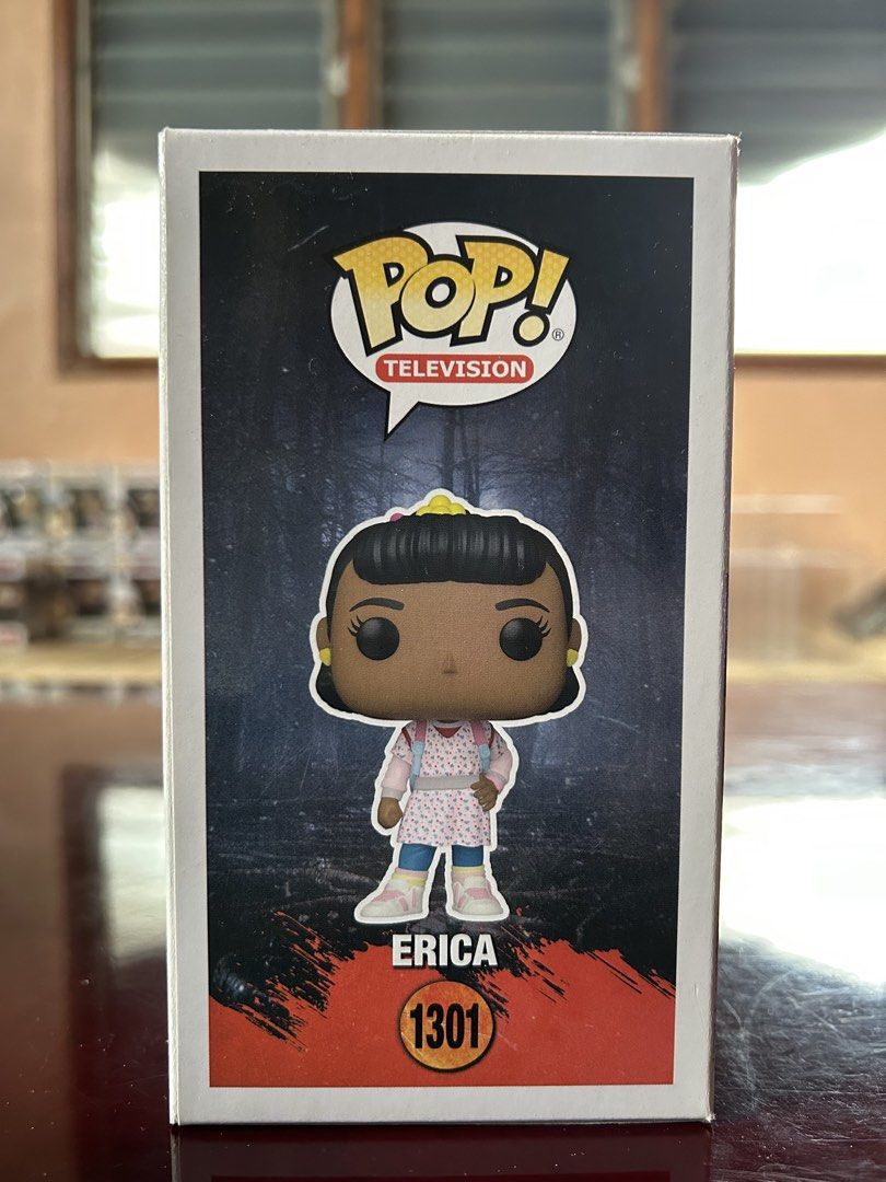 Funko Pop Stranger Things Erica 1301 (Category: Designer & Blind Box Toys) located in Tarlac. Submitted by giantolentino_6 (Listing ID 1453760041, Image 3). Description: Funko Pop Stranger Things Erica 1301 -NOOB -box condition (8.5/10) -comes with free used BOSS protector -will be shipped with sorter box and bubble wrap RFS: decluttering MOP: gcash/gotyme/seabank/maya MOD: J&T Meetups: Tarlac .