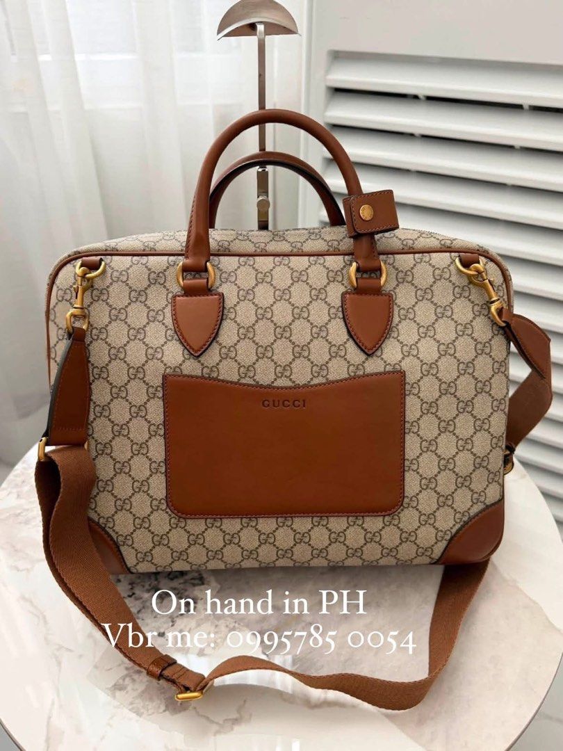 Gucci GG Emblem Briefcase (Category: Luxury Bags & Wallets) located in Manila. Submitted by deiclacio_ (Listing ID 1453774379, Image 1). Description: ON HAND IN PH VBR ME: 0995785 0054.