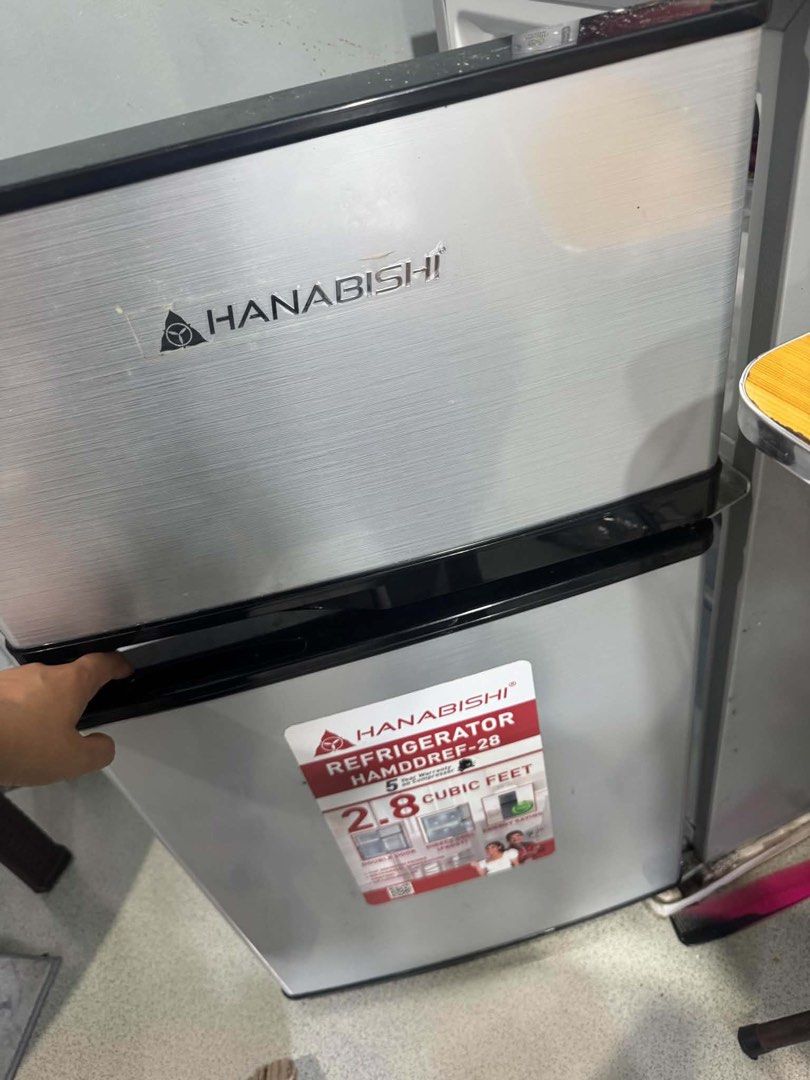 Hanabishi 2-Door Refrigerator – Good Condition, Fully Working (Category: Refrigerators and Freezers) located in Paniqui. Submitted by warmearth.3870f9 (Listing ID 1453650122, Image 2). Description: Selling Hanabishi 2.8 cu. ft. two-door refrigerator. Perfect for apartments, dorms, offices, or small families. Features: * 2.8 cu. ft. capacity * Separate freezer and refrigerator compartments * Energy-efficient * Compact and space-saving * Clean and 