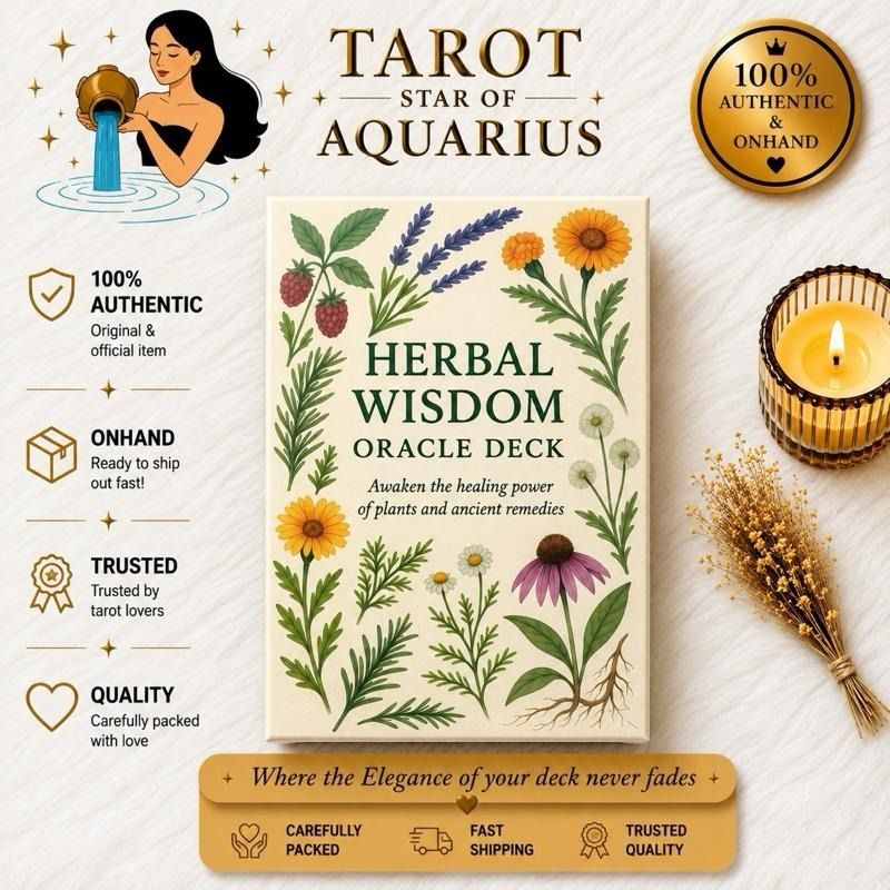 Herbal Wisdom Oracle (Category: Storybooks) located in Bacoor. Submitted by tarotstarofaquarius (Listing ID 1453791574, Image 1). Description: ✨ Welcome to Our Store! ✨ Discover a curated collection of 100% Authentic Imported Tarot, Oracle & Lenormand Decks from trusted publishers and creators around the world. 💎 Why Shop With Us? ✅ 100% Authentic & Imported 📦 On Hand & Ready to Ship 🚚 Fast Shipping Nationwide 🆕 Brand New & Factory Sealed (un