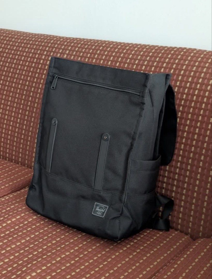 Herschel Tonal Black Survey Backpack 20L (Category: Backpacks) located in Caloocan City. Submitted by dawncollectiv (Listing ID 1453796763, Image 3). Description: - Classic black Herschel backpack - Spacious main compartment with laptop sleeve - Front pocket with zip closure - Side water bottle pockets - Padded shoulder straps for comfort - Durable construction - Ideal for school or everyday use - Easily fits 13-15” laptop.