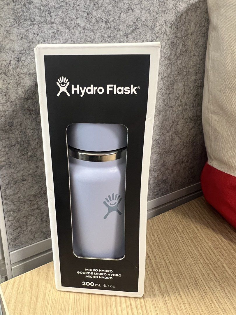 Hydro Flask Micro Hydro 200ml Lavender (Category: Water Bottles & Tumblers) located in Mandaluyong City. Submitted by forloveandvanity (Listing ID 1453810278, Image 1). Description: - Brand new Hydro Flask Micro Hydro bottle - Capacity: 200ml (6.7 oz) - Color: Light Lavender - Includes original box with receipt RFS: duplicate item (gifted).
