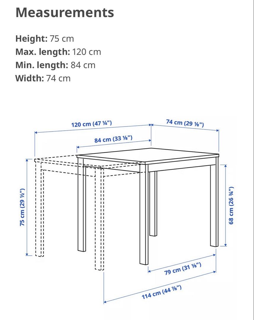 IKEA extendable table (Category: Tables & Sets) located in Singapore. Submitted by ben08p (Listing ID 1453676745, Image 3). Description: IKEA extendable table. Easy to extend from 4 seater to 6 seater. Must sell by end August. Please arrange your own pick up and transport. .