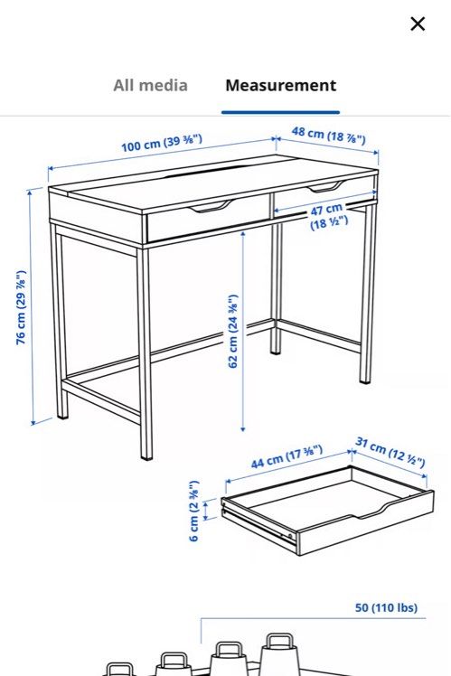 IKEA table computer study table (Category: Tables & Sets) located in Singapore. Submitted by lxsleo (Listing ID 1453687177, Image 3). Description: .