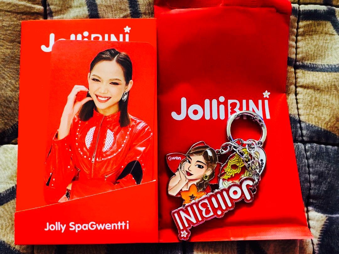 Jollibee x Bini photocard & keychain (Category: Character Goods) located in Pasig City. Submitted by netski10.377 (Listing ID 1452411042, Image 2). Description: Price is per set Available- Jhoanna, Gwen SOLD- Aiah *Also accepts trade, want - Maloi or Mikha.
