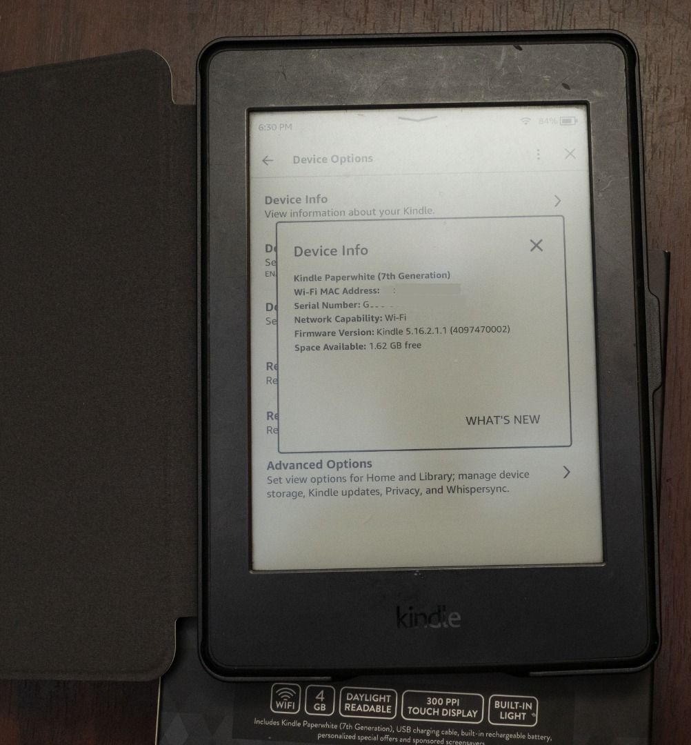 Kindle Paperwhite 7th Generation (Paperwhite 3 with ads) w/ 2 issues (Category: Others) located in Quezon City. Submitted by demerzel (Listing ID 1453737632, Image 2). Description: Please READ ALL before inquiring: Kindle Paperwhite 7th Generation (Paperwhite 3 with ads) with two issues: 1st issue: - power button is sunken in and CANNOT be pressed. - can turn on the screen by using the magnetic case /cover (provided by me) ---> I will demonstrate