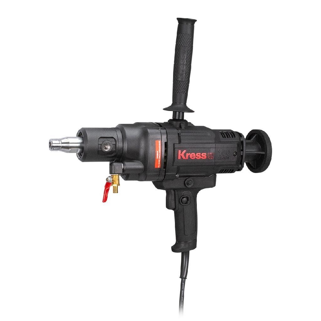 KRESS KU152 DIAMOND CORING DRILL (Category: Construction Tools & Equipment) located in Quezon City. Submitted by dito-mura2025 (Listing ID 1453649711, Image 3). Description: 2400W 180mm Diamond Drilling Machine KU152 Compact, light diamond drilling machine for both handheld coring and stand held coring. • 2400W high resistance, overload and high power motor • Electric and mechanical safety clutch protest the hands from injury • Fast secondary sta