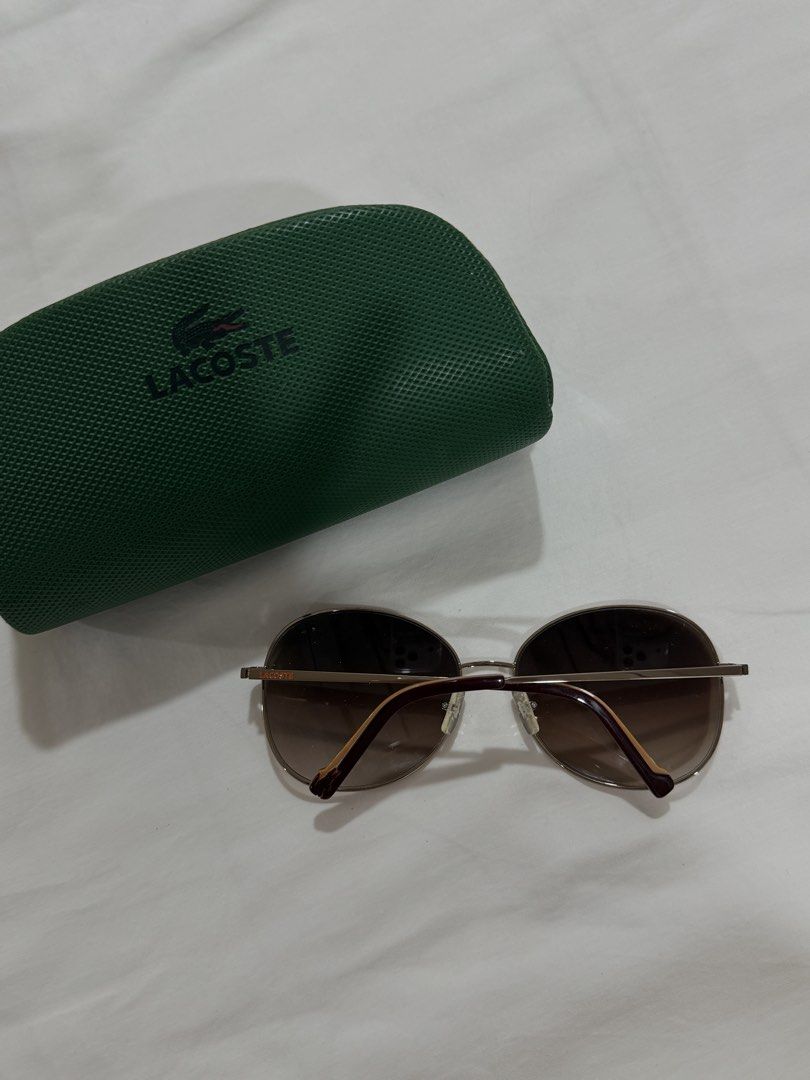 Lacoste Aviator Sunglasses Gold Tortoise Trim - Authentic w/ Case (Category: Vision Care) located in San Juan City. Submitted by shoprinat (Listing ID 1453774272, Image 3). Description: .