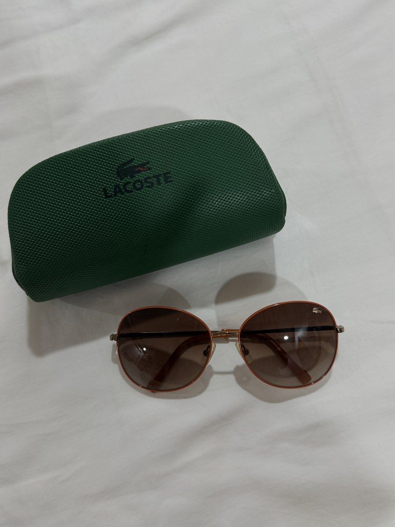Lacoste Aviator Sunglasses Gold Tortoise Trim - Authentic w/ Case (Category: Vision Care) located in San Juan City. Submitted by shoprinat (Listing ID 1453774272, Image 2). Description: .