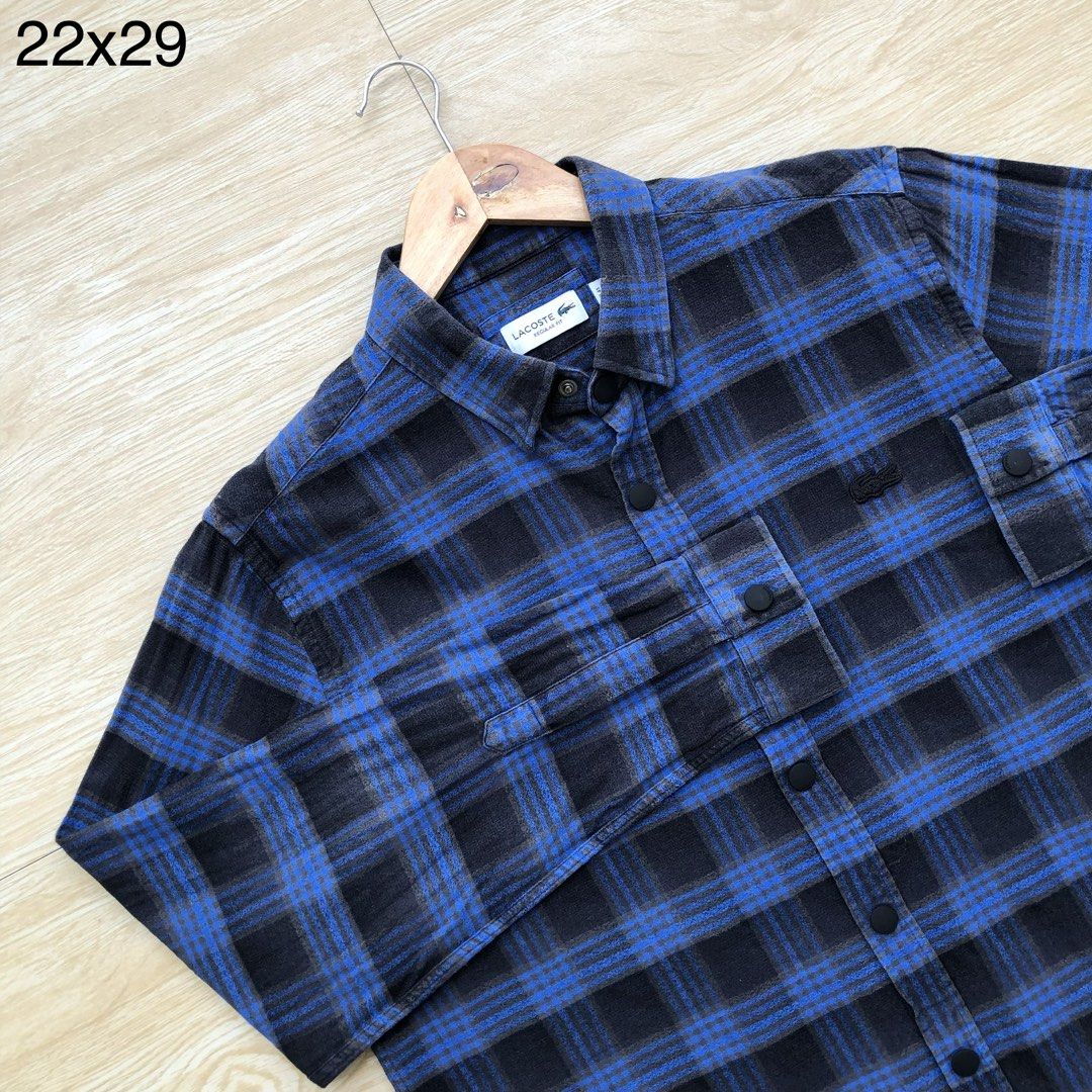 Lacoste Polo Long sleeves button down (Category: Formal Shirts) located in Cavite. Submitted by nicepicker (Listing ID 1453784686, Image 2). Description: Size on Tag: Medium Dimension: 22 x 29 Condition: 9/10 Flaws: None.