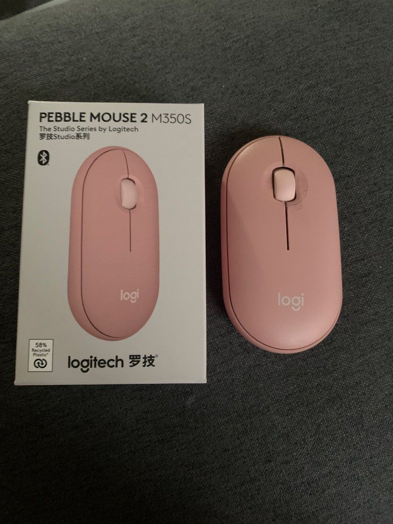 Logitech Pebble Mouse 2 M350S Pink (Category: Mouse & Mousepads) located in General Trias. Submitted by rikaamae (Listing ID 1453722807, Image 3). Description: - Logitech Pebble Mouse 2 M350S (Studio Series) in Pink - Original Logitech - Connects via Bluetooth - Compact and portable design - Bought online (lazmall) rfs: have other mouse na loc: general trias, cavite.