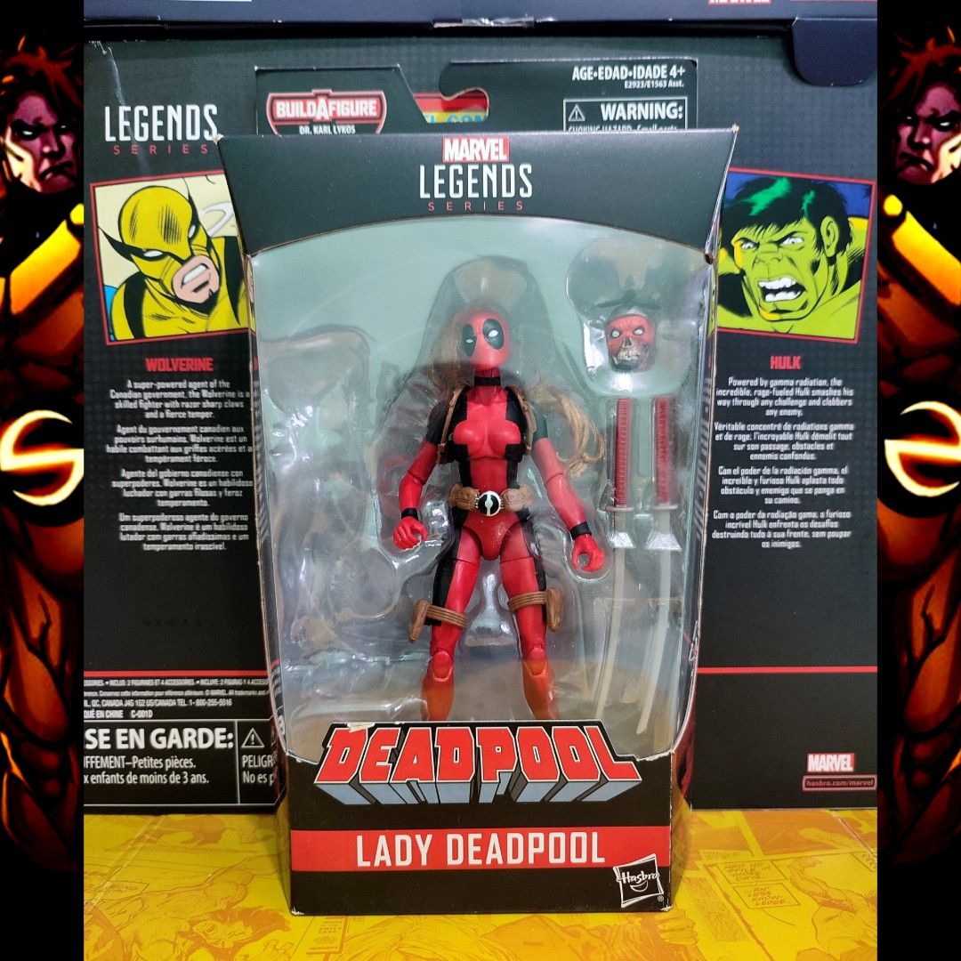 MARVEL LEGENDS | Lady Deadpool (Sauron Wave) / KLB (Category: Figurines & Statues) located in Marikina City. Submitted by sentrys_stash (Listing ID 1453713437, Image 1). Description: **PLEASE READ FIRST** -BAF part removed; Figure is Mint. (KLB) -Box Condition: 9/10 -Actual item is posted. ----------------------------------------- -No Meet-Ups. -Payment First before shipping; MOP : Bank Transfer/ Maya/ Gcash Disclaimer: - Sealed products which ma