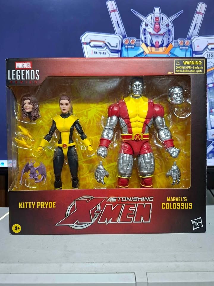Marvel Legends XMEN Kitty Pride Collosus 2 Pack (Category: Figurines & Statues) located in Imus. Submitted by ToyBlazePH (Listing ID 1453637608, Image 1). Description: - Marvel Legends Astonishing X-Men Kitty Pryde and Colossus action figure set. - Includes alternate heads for both figures. - Comes with Kitty's dragon, Lockheed. - Extra hands included for dynamic posing. - Original packaging included. - A must-have for any X-Men fan's collection.