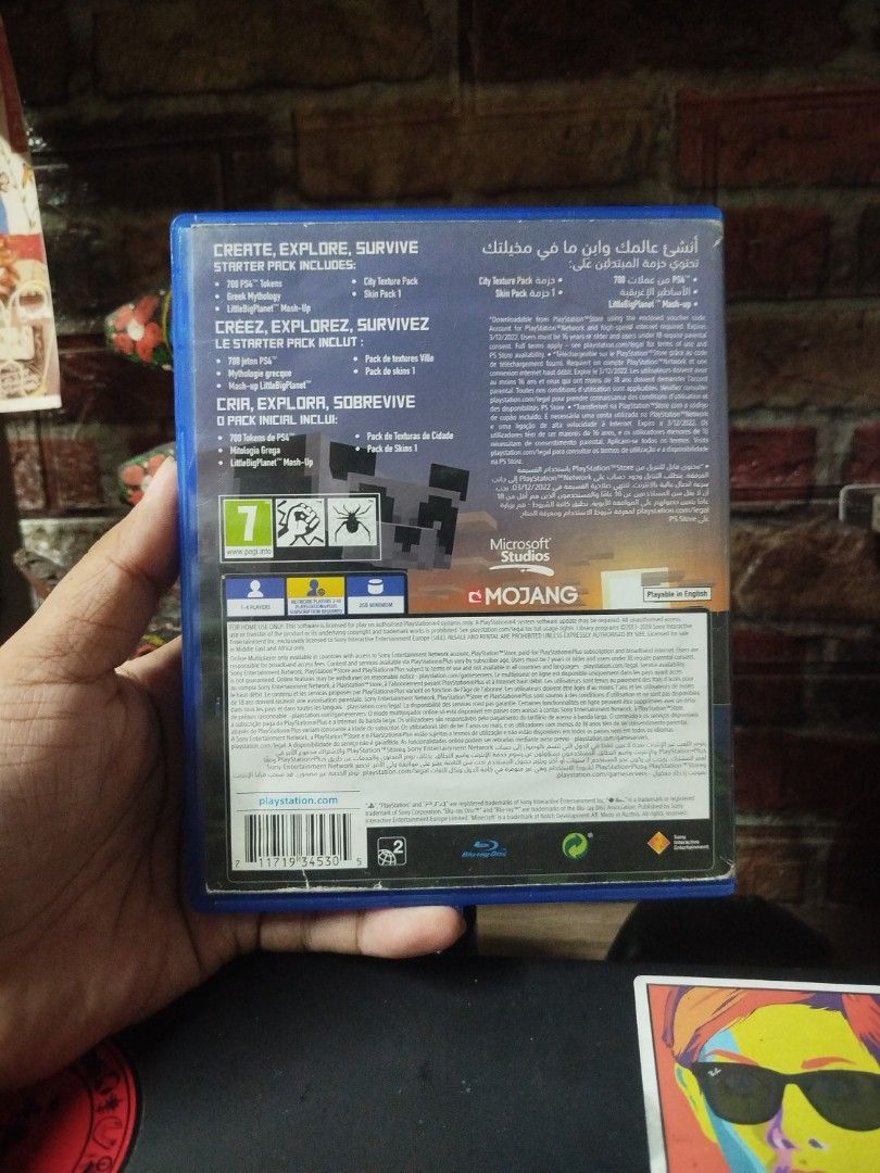 Minecraft PlayStation 4 PS4 Game (Category: PlayStation) located in Binan City. Submitted by pumpkiiin02 (Listing ID 1453746100, Image 2). Description: - Minecraft for PlayStation 4 - ‼️Does not include starter pack with tokens‼️ - Open-world adventure: explore, create, survive - Suitable for all ages.