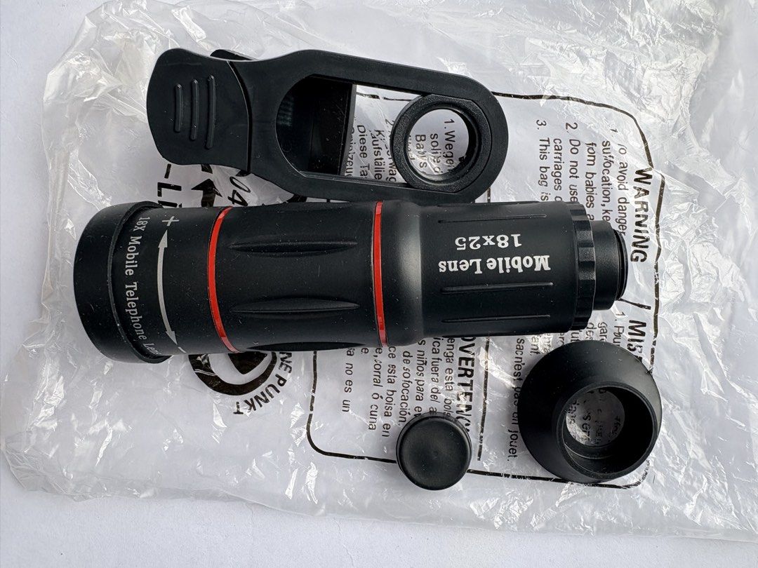 Mobile Phone Telescope (Category: Mounts & Holders) located in Marikina City. Submitted by jr.listings (Listing ID 1453638182, Image 1). Description: Mobile Phone Telescope - Enjoy Beautiful Nature - View Birds - Watch Sports - 18x 25 Mobile Telephone Lens .