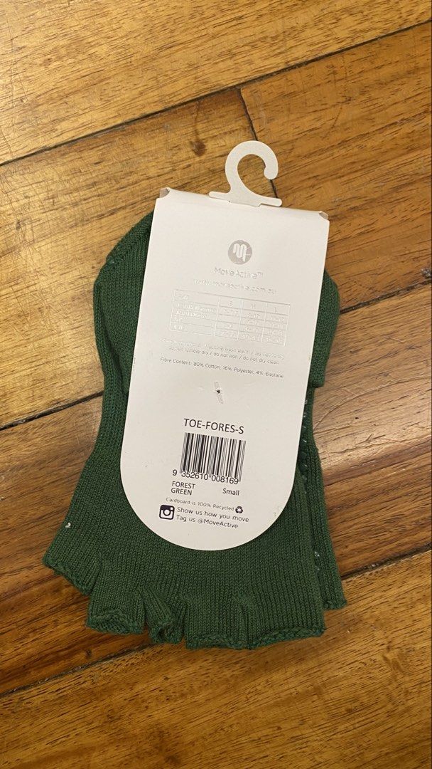 Move Active Toeless Grip Socks - Forest Green [AUTHENTIC] (Category: Activewear) located in Manila. Submitted by jamie175 (Listing ID 1453730760, Image 3). Description: Move Active Toeless Grip Socks - Forest Green [AUTHENTIC] [NEW] - Available in Small and Medium Sizes - Ideal for: Pilates, Barre, Yoga - Features: Enhanced grip, toeless design - Material: Certified Organic Cotton - Origin: Designed in Melbourne, Made in China *5th to 8th photos 
