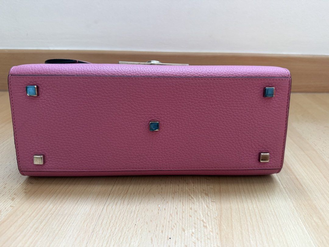 Moynat Rejane Medium Bag Pink Grained Leather (Category: Luxury Bags & Wallets) located in Makati City. Submitted by dgcurated09 (Listing ID 1453666131, Image 3). Description: - Authentic Pink Moynat Gabrielle Bag - Grained Leather Exterior - Top Handle & Detachable Shoulder Strap - Silver-Tone Hardware - Interior Zippered Pocket - Made in France - Clean Inside and Out - Includes Dustbag and Box.
