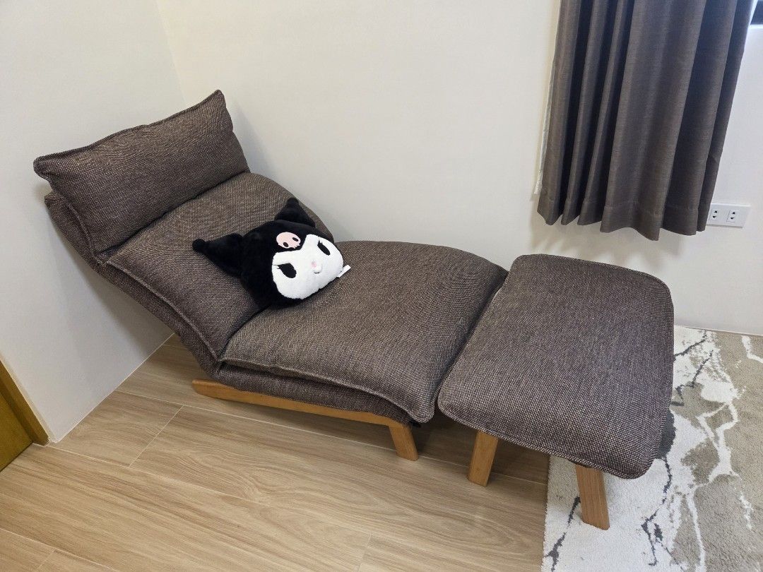 Muji High Back Reclining Sofa with Ottoman - Brown (Category: Sofas) located in Valenzuela. Submitted by hanchzz (Listing ID 1453669301, Image 3). Description: - Muji High Back Reclining Sofa with Ottoman - With cover already. We bought this separately. - Color: Brown - Features: Adjustable backrest, high back for extra support - Comfort: Very comfortable, perfect for lounging or napping - Included: Matching ottoman - Bought in Muji SM North Edsa