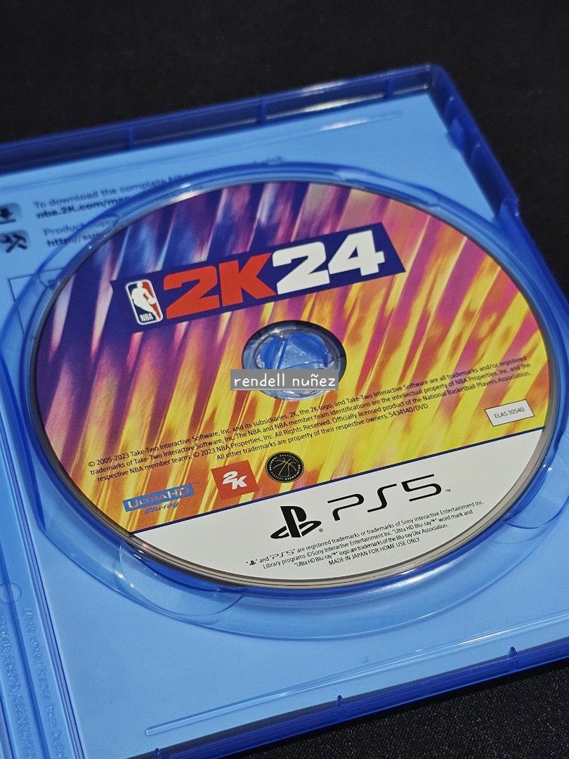 NBA 2K24 Kobe Bryant Edition PS5 Game (Category: PlayStation) located in Makati City. Submitted by johnrendell21 (Listing ID 1453646371, Image 3). Description: NBA 2K24 Kobe Bryant Edition for PlayStation 5 Meetups: - Robinsons Galleria South - Festival Mall Alabang - Southwoods Mall Biñan - SM San Pedro - SM Muntinlupa.