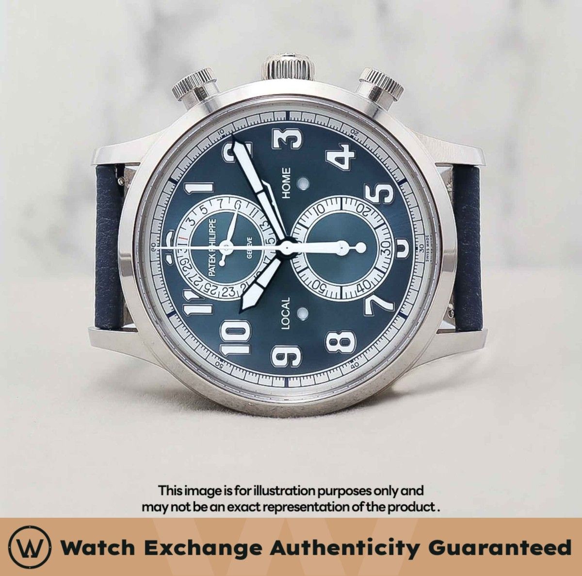 New Patek Philippe Complications Calatrava Pilot Travel Time Leather 5924G-001 5924G PP Blue Grey Dial Z26881 Jun 2026 (Category: Watches) located in Singapore. Submitted by watchexchange.sg (Listing ID 1451035503, Image 1). Description: New Patek Philippe Complications Calatrava Pilot Travel Time Leather 5924G-001 5924G PP Blue Grey Dial Z26881 Jun 2026 Price: $1 Brand: Patek Philippe Model: 5924G-001 Condition: New Dial: Blue Grey Case Diameter