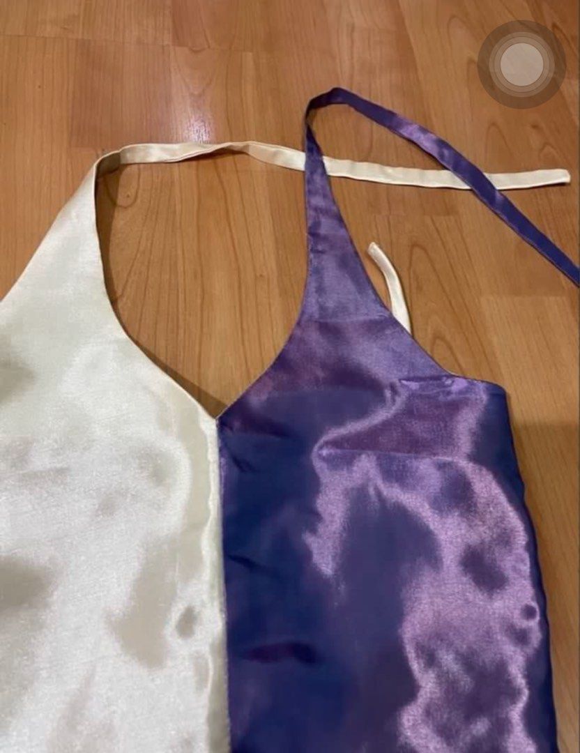 Nin And Yang Halter Alter Top - Seashell (Purple/ Cream) (Category: Blouses) located in Quezon City. Submitted by snooop (Listing ID 1453749577, Image 3). Description: RFS: declutterring 〰️ fits XS-S frame 〰️ sold out and not restocking, original price is P995! selling for cheap :) 〰️ a 3-in-1 piece you can wear as a halter or one-sided crop top get the perfect fit with its adjustable ribbons! 〰️ satin and high quality fabric 〰️ no flaws.