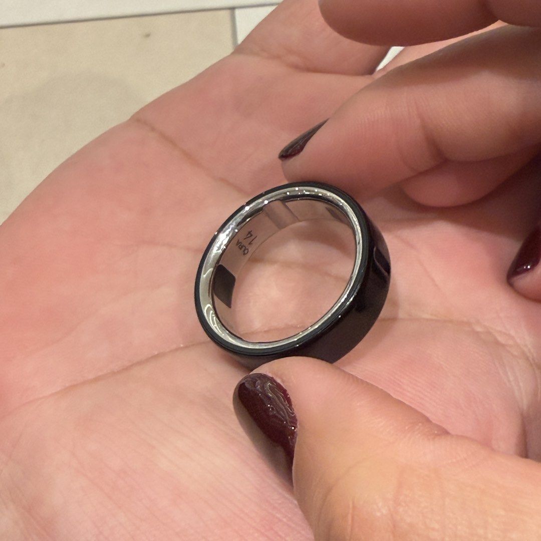 Oura Ring Gen 4 Black Size 14 Open Box (Category: Other Gadgets) located in Makati City. Submitted by secondlife.inventory (Listing ID 1453747006, Image 3). Description: - Oura Ring Gen 4 - Color: Black - Size: 14 - Tracks: Sleep, Activity, Readiness - Condition: Brand New Open Box used for 2 days only (Aug 2) - Includes: Charger, Original Box, Official Receipt Bought from Oura SM Aura No issues RFS: wrong size Meet up BGC.