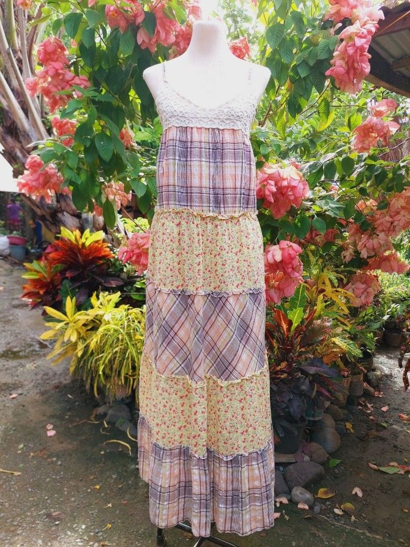 Patchwork tiered maxi dress (Category: Dresses) located in Echague. Submitted by ribbitpicks (Listing ID 1453776216, Image 1). Description: .