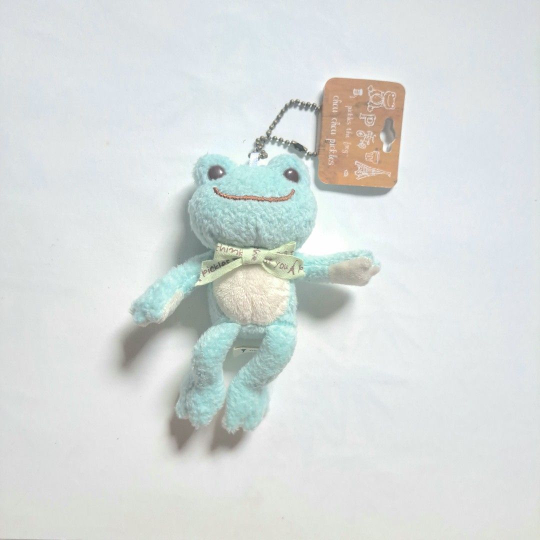 Pickles the Frog Chou Chou mint frog plush keychain (Category: Plushies & Soft Toys) located in M'Lang. Submitted by ardinelle.finds (Listing ID 1453753735, Image 1). Description: Feel free to check my listings ~♪ I am willing to give discounts when you buy multiple items 🌱 Location: North Cotabato, Mindanao Couriers accepted: Flash Express, LBC, J&T please don't hesitate to message me for questionsꉂꉂ(ᵔᗜᵔ◍).