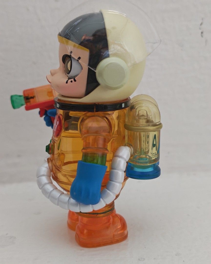PopMart Space Molly Version 1 Jelly (Category: Designer & Blind Box Toys) located in Quezon City. Submitted by destashingme (Listing ID 1453790440, Image 2). Description: - Space Molly Mega Collection toy - Astronaut design - Transparent orange body - Includes ray gun accessory - Ideal for Molly fans and collectors.