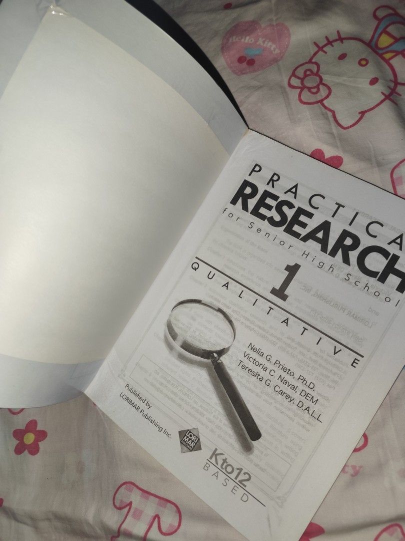 Practical Research 1 for Senior High School Qualitative (Category: Textbooks) located in Quezon City. Submitted by dalloved (Listing ID 1453785603, Image 3). Description: - Published by LORIMAR Publishing Inc. (Authors: Nelia G. Prieto, Victoria C. Naval, Teresita G. Carey) - Comes with a plastic cover, but NEVER USED. No marks. As good as new. .